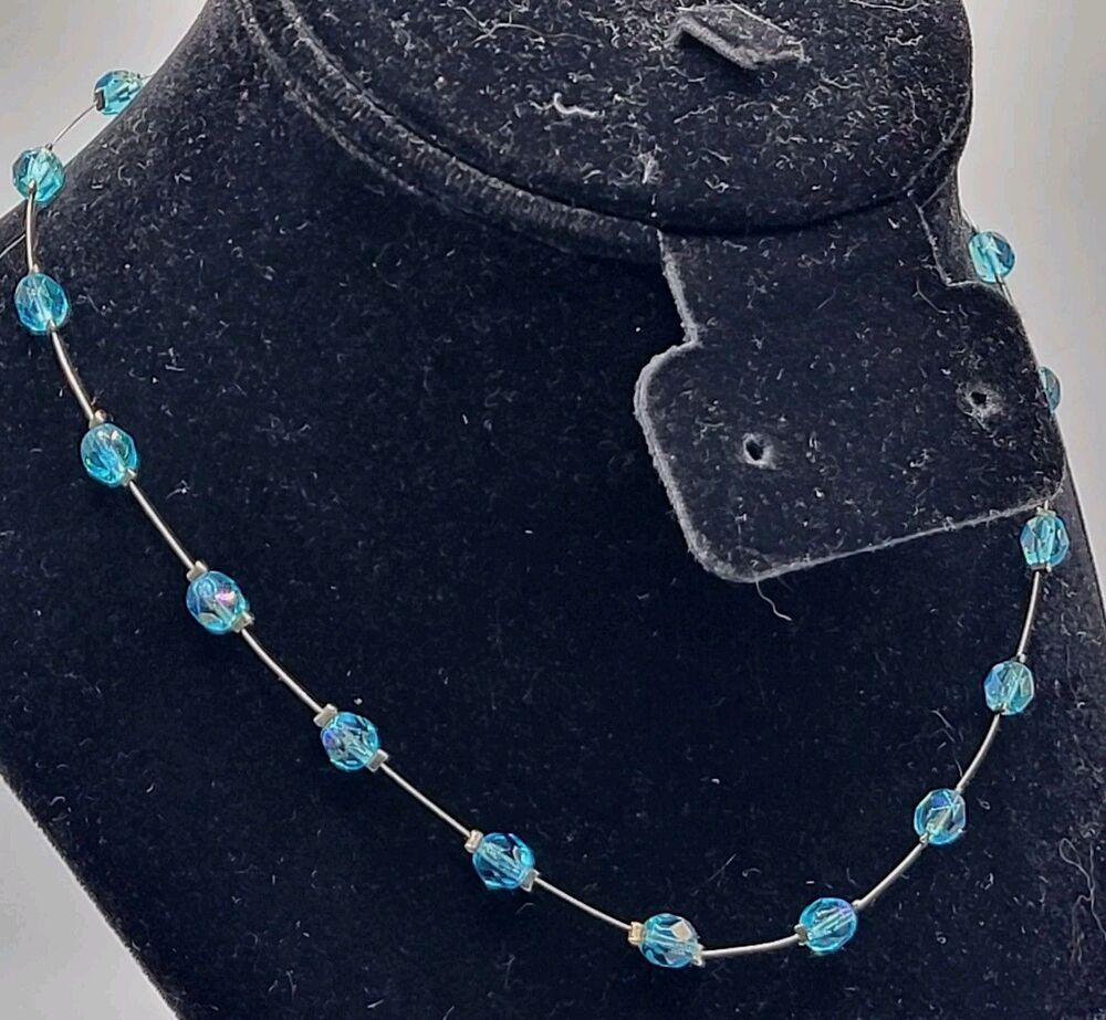 HolographicโChoker Station Neclace Toggle Clasp 16in